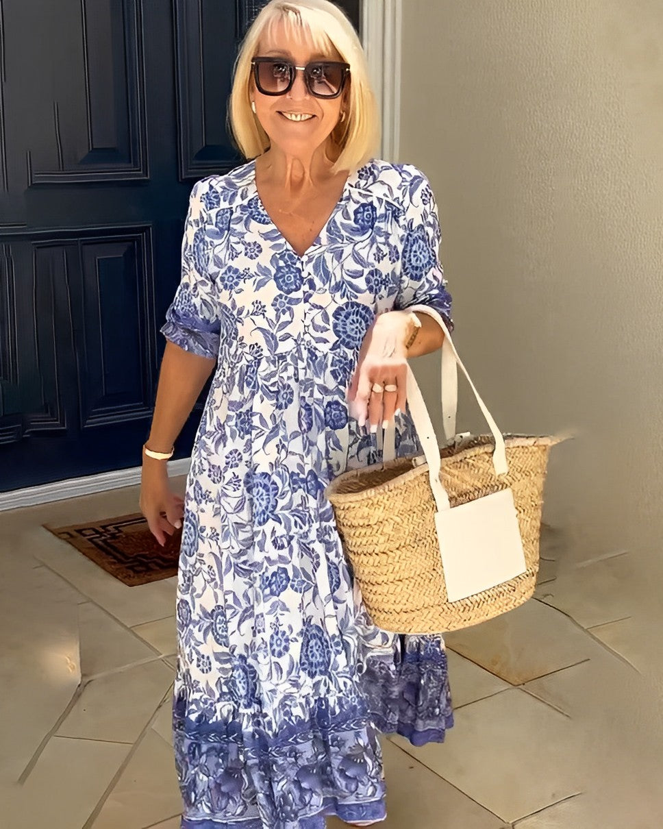 Amelia | Graceful Floral Midi Dress