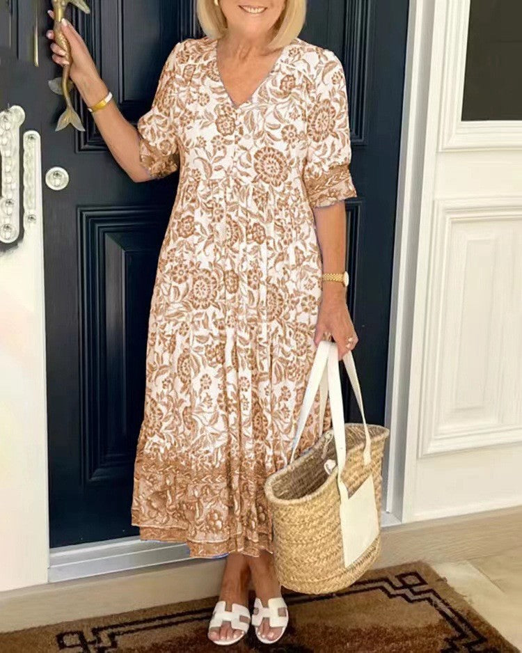 Amelia | Graceful Floral Midi Dress