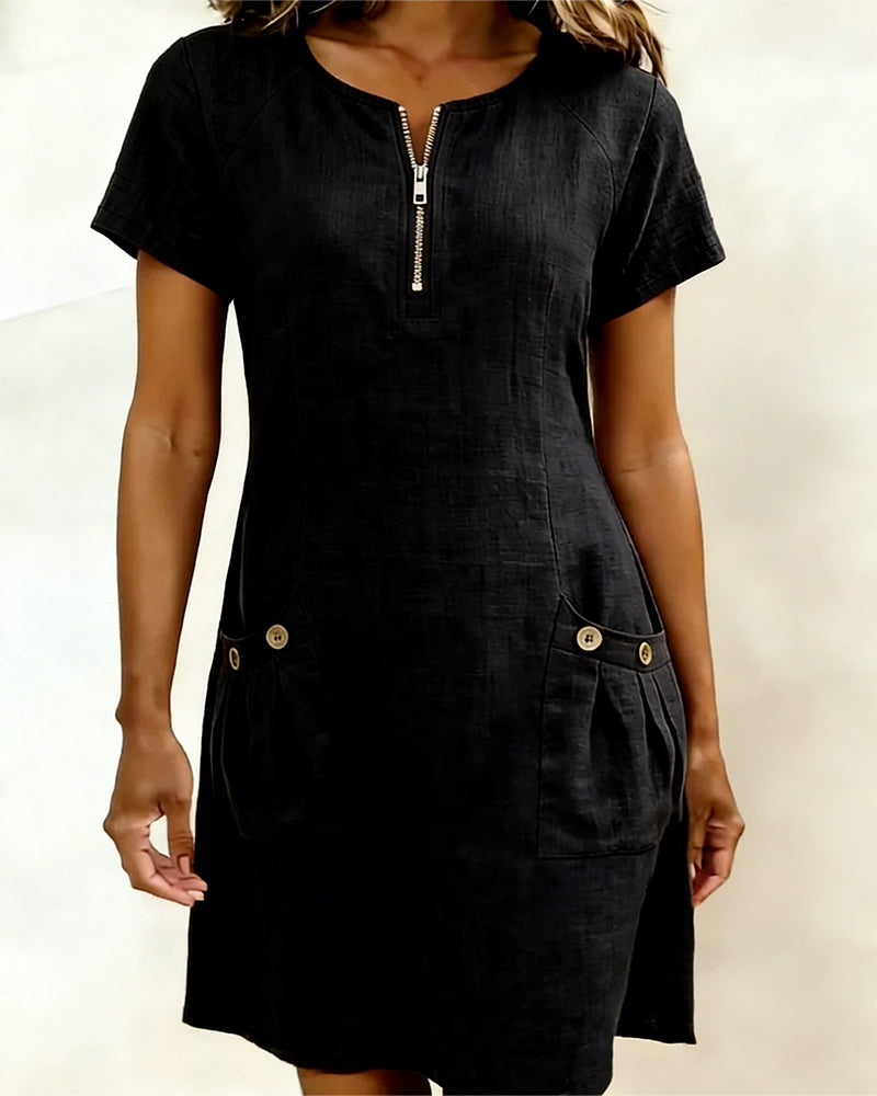 Mabel | Cotton Ease Zip Dress
