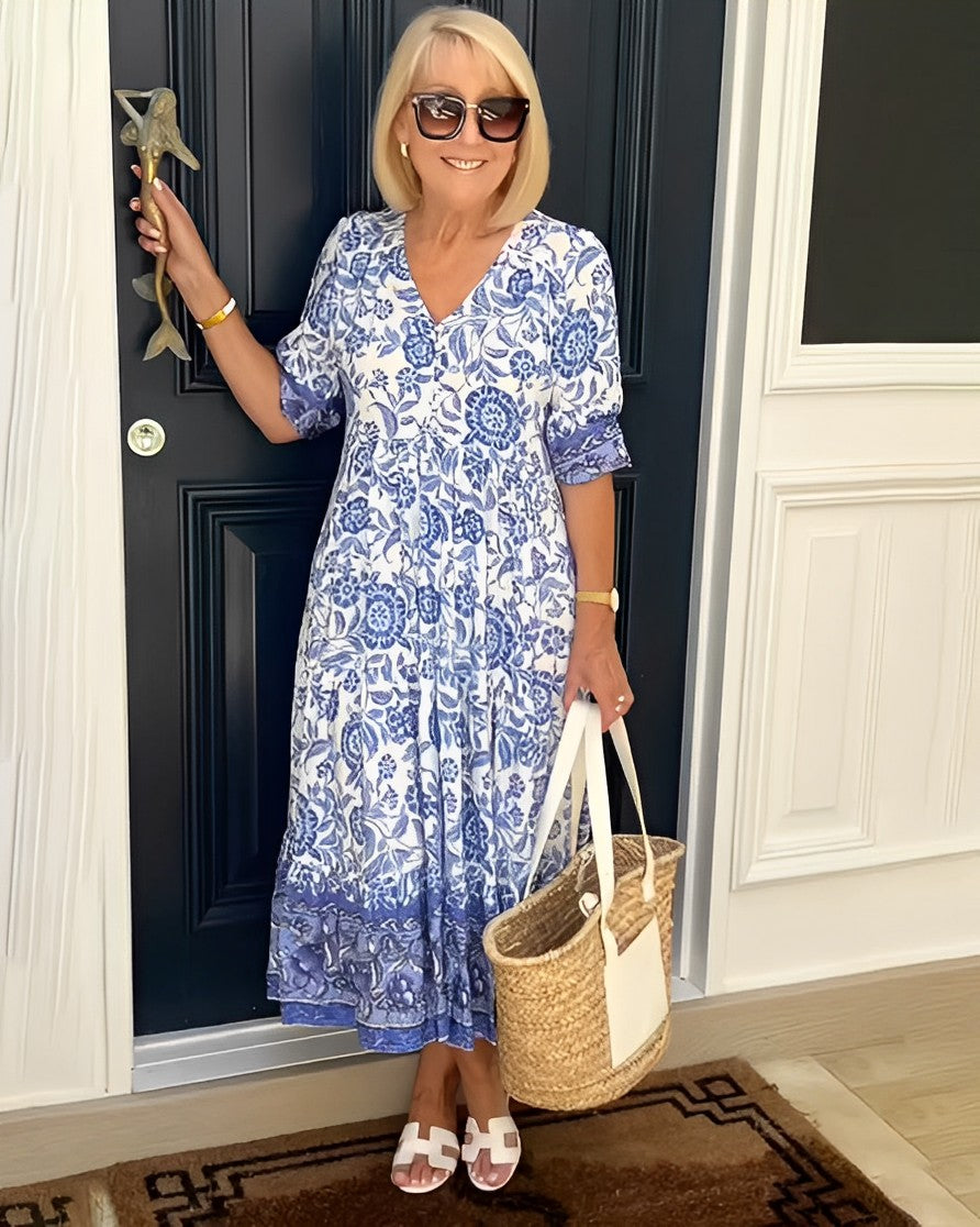 Amelia | Graceful Floral Midi Dress