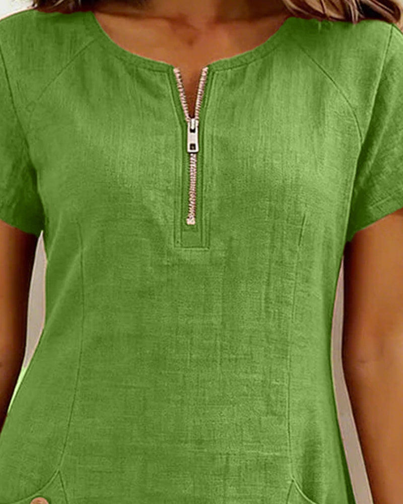 Mabel | Cotton Ease Zip Dress