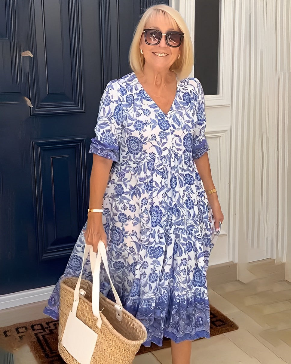 Amelia | Graceful Floral Midi Dress