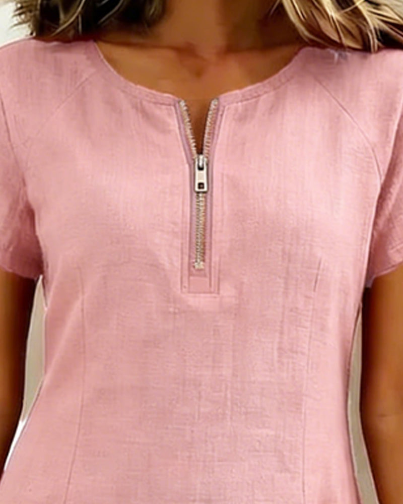 Mabel | Cotton Ease Zip Dress