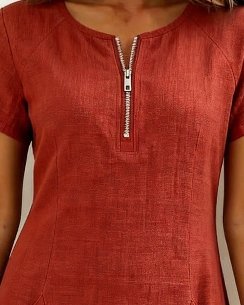 Mabel | Cotton Ease Zip Dress