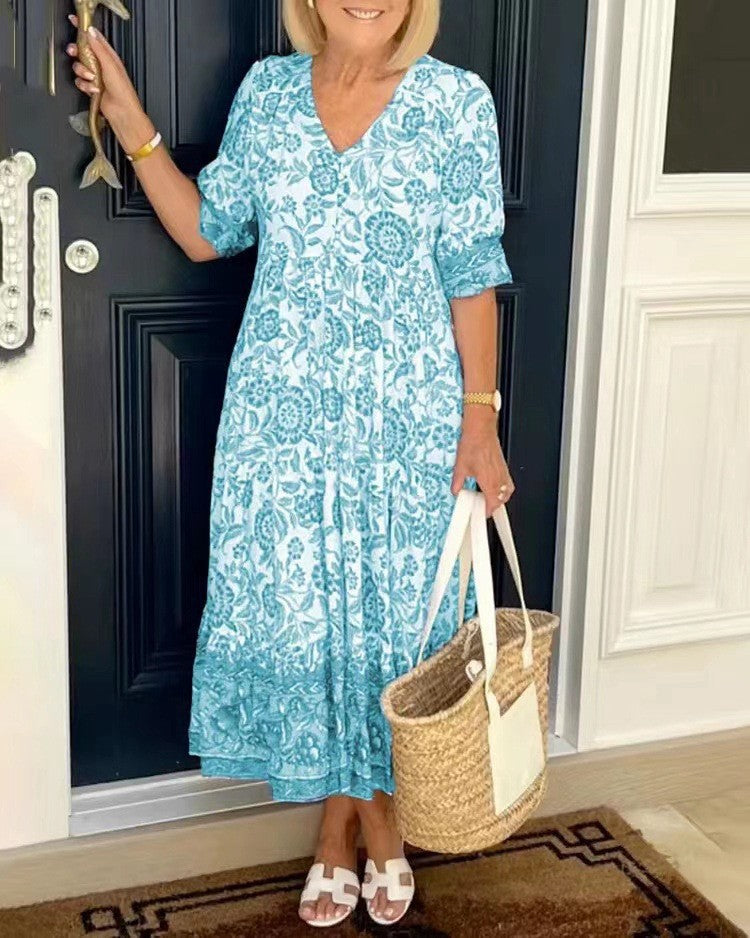 Amelia | Graceful Floral Midi Dress