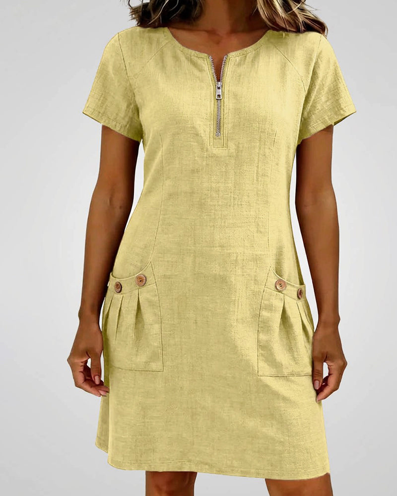 Mabel | Cotton Ease Zip Dress