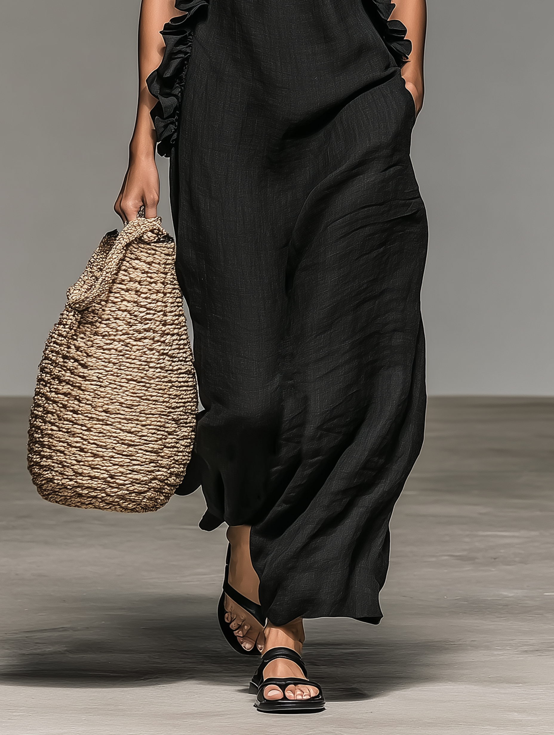 Luna | Flowing Ruffle Maxi Dress