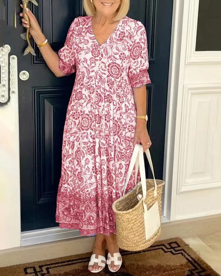 Amelia | Graceful Floral Midi Dress