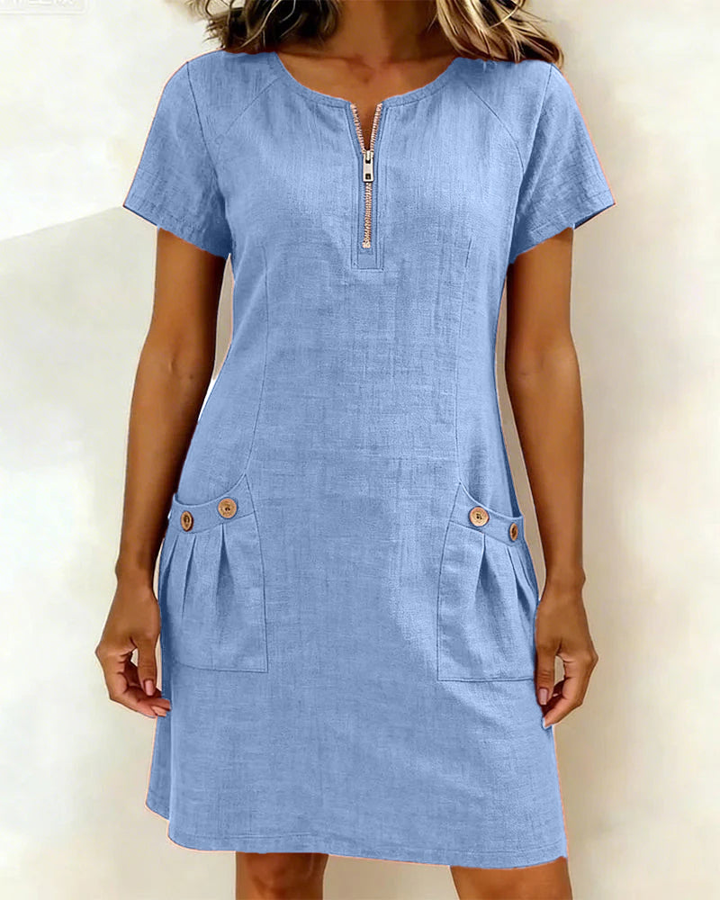 Mabel | Cotton Ease Zip Dress