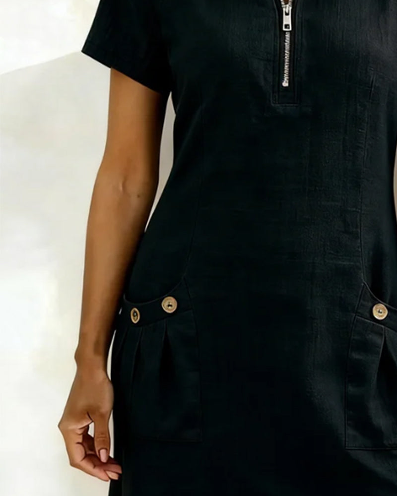 Mabel | Cotton Ease Zip Dress