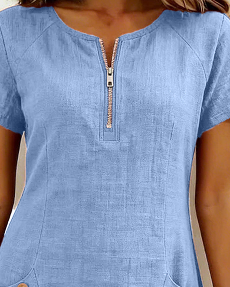 Mabel | Cotton Ease Zip Dress