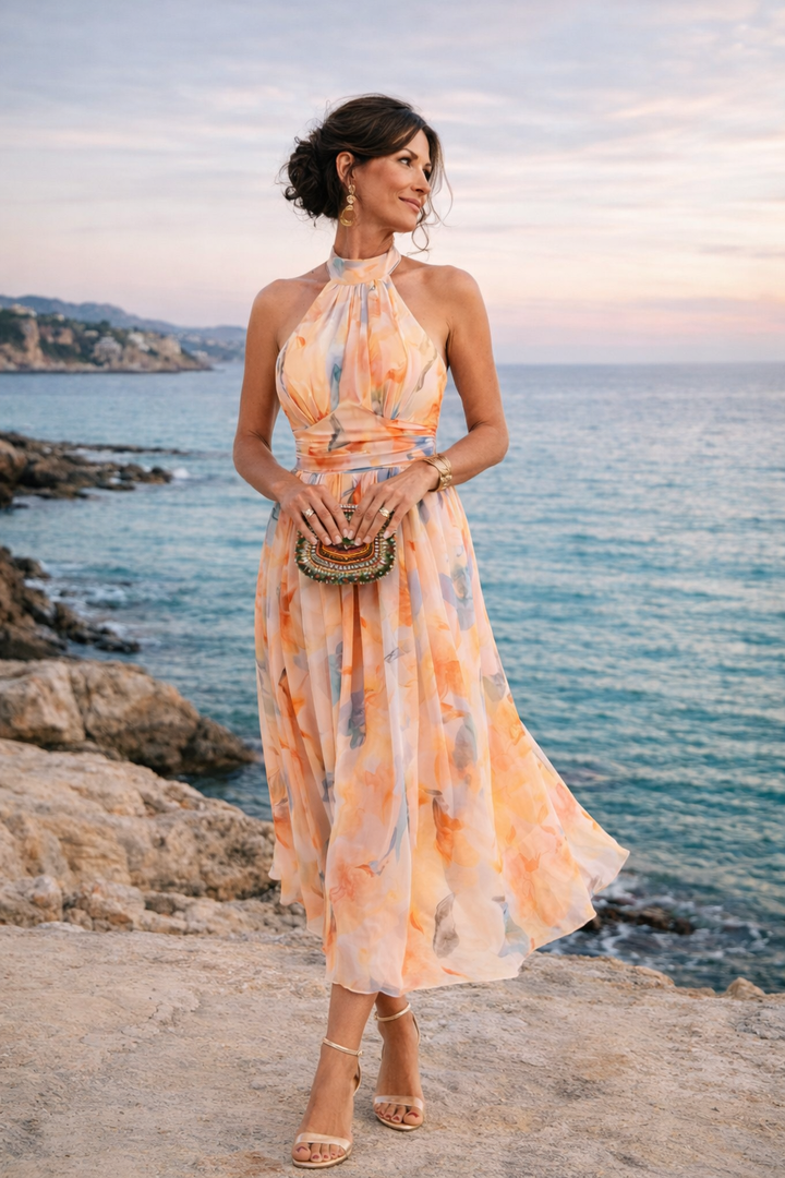 Livia | Sunset Grace Maxi Dress