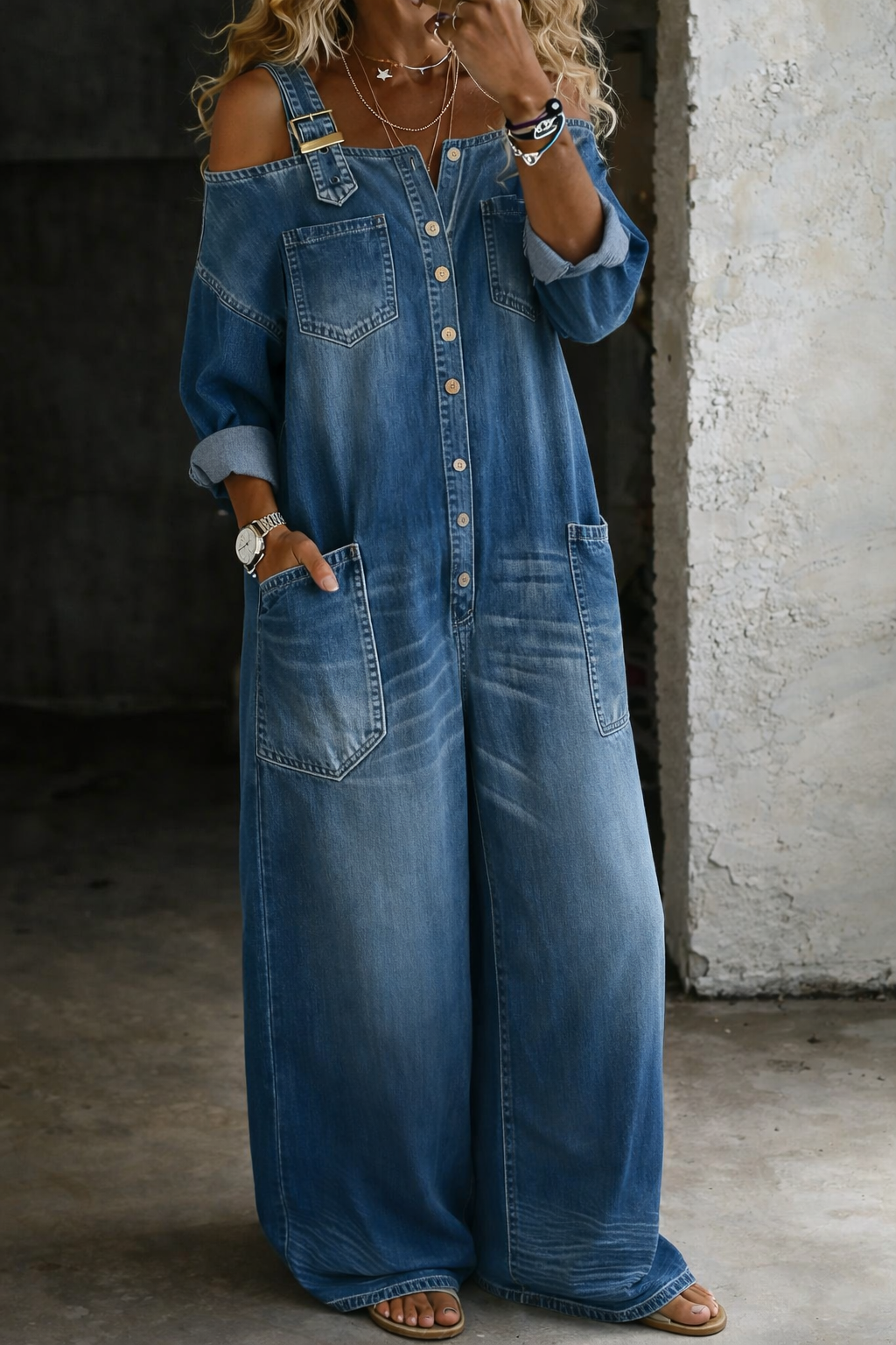 Elodie | Parisian Denim Jumpsuit