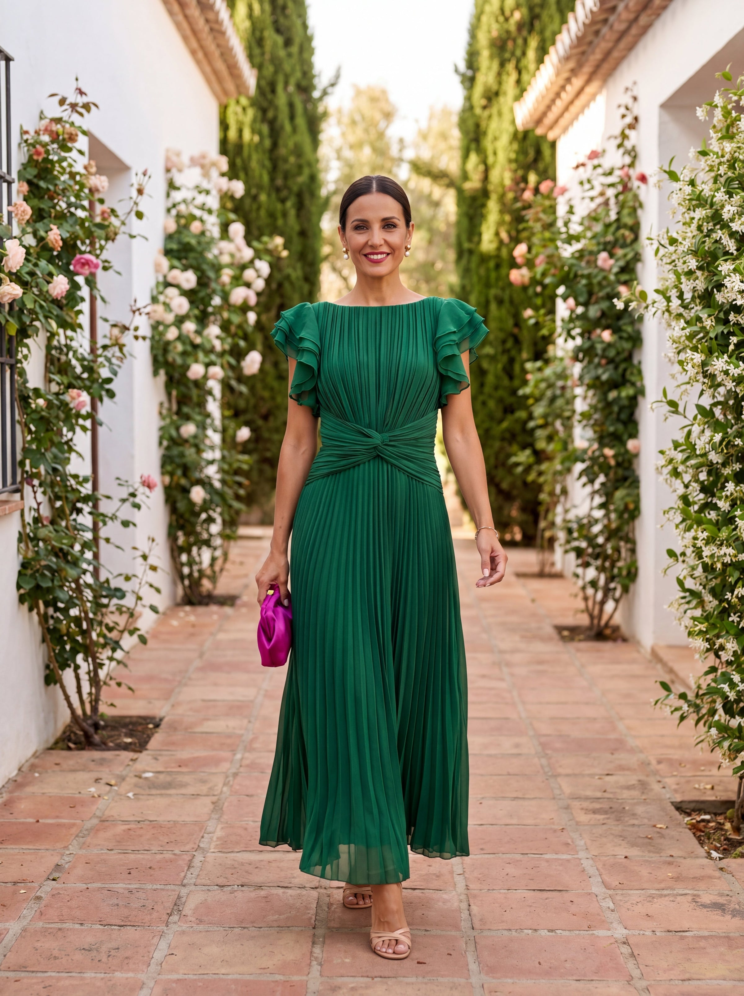 Rosalie | Pleated Grace Maxi Dress