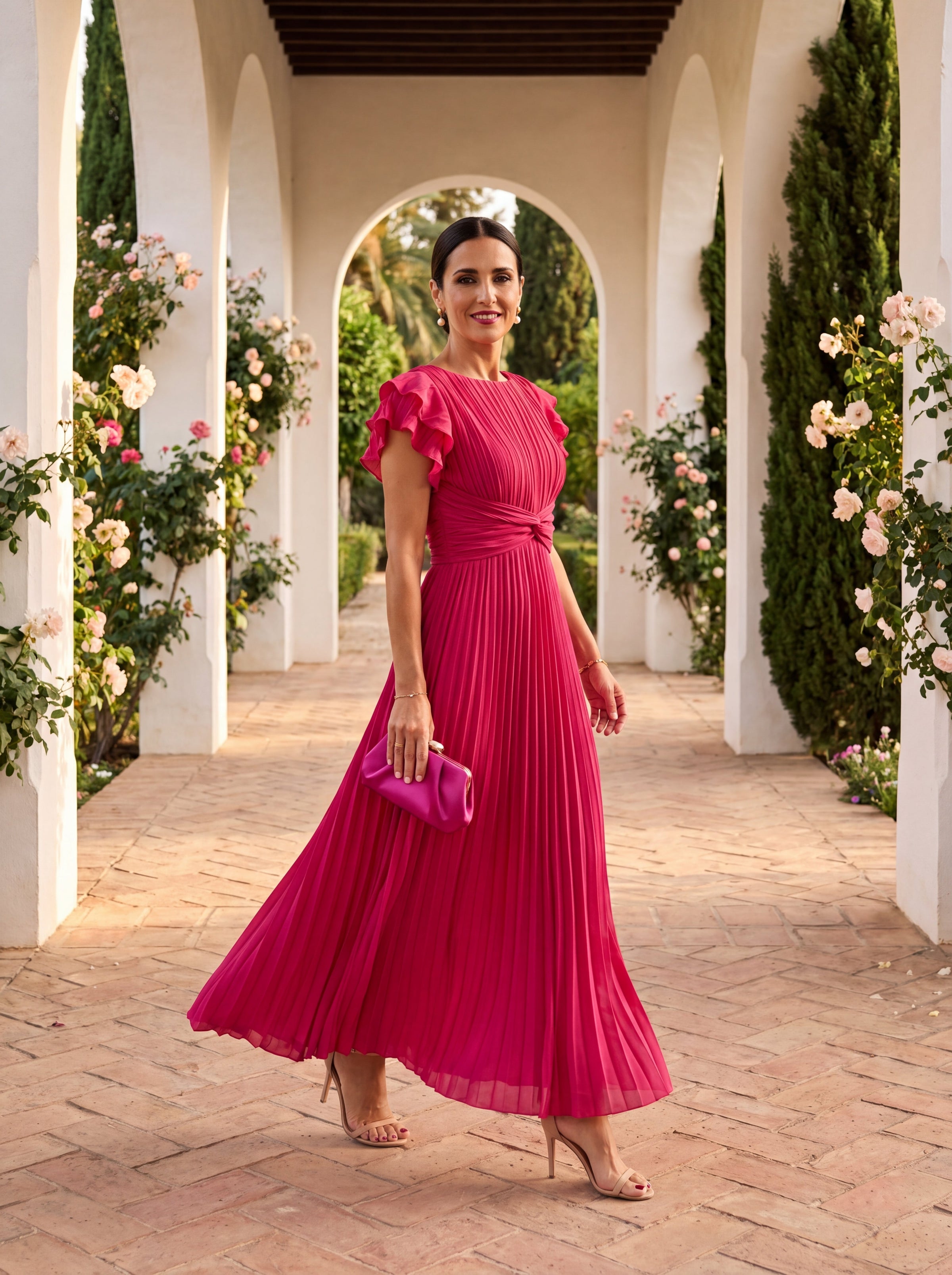 Rosalie | Pleated Grace Maxi Dress