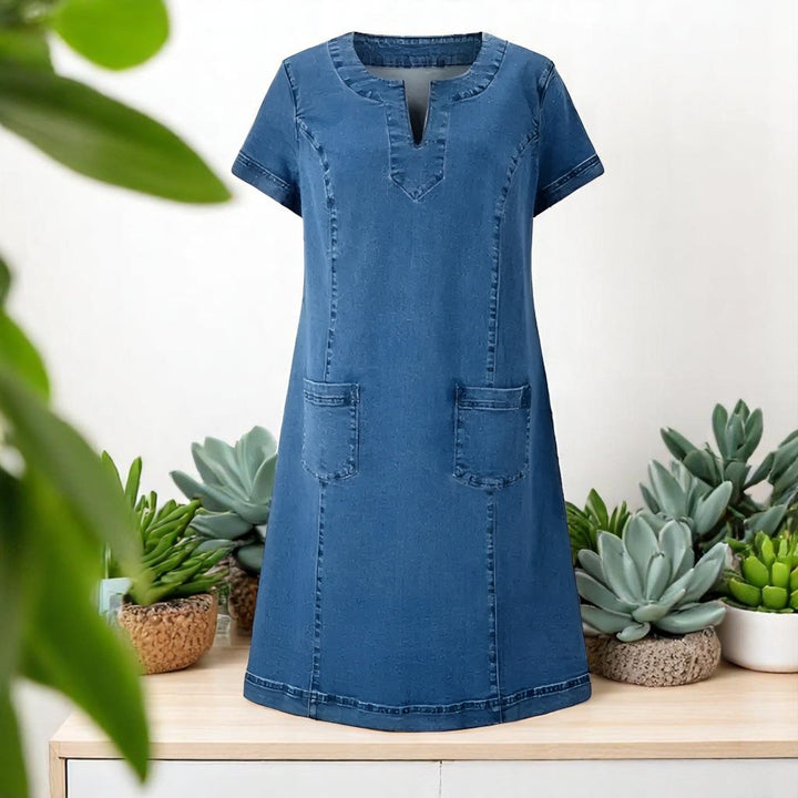 Elise | Soft Denim Pocket Dress