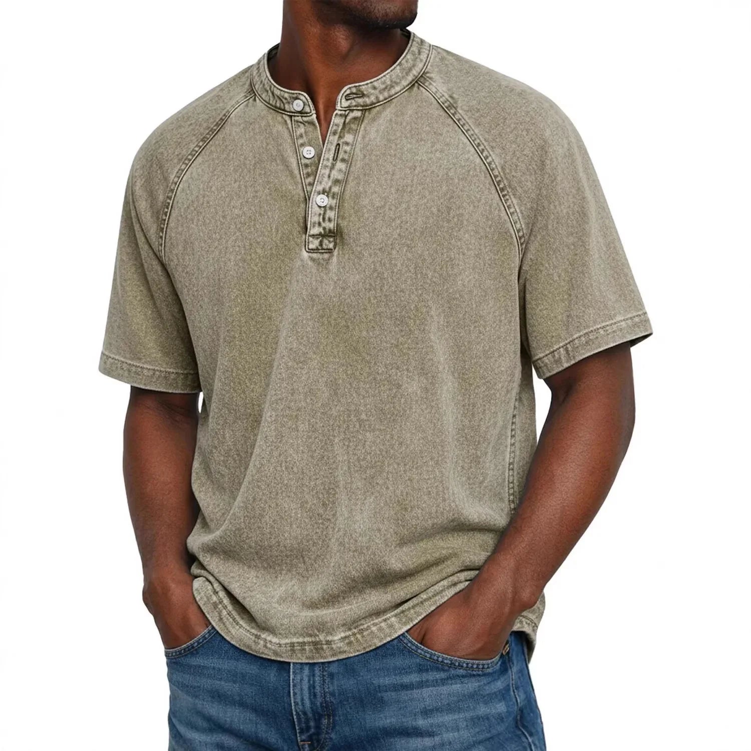 Milo | Vintage Wash Henley Tee