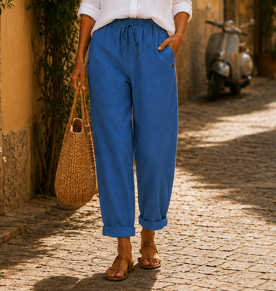 Maya | Coastal Linen Comfort Trousers