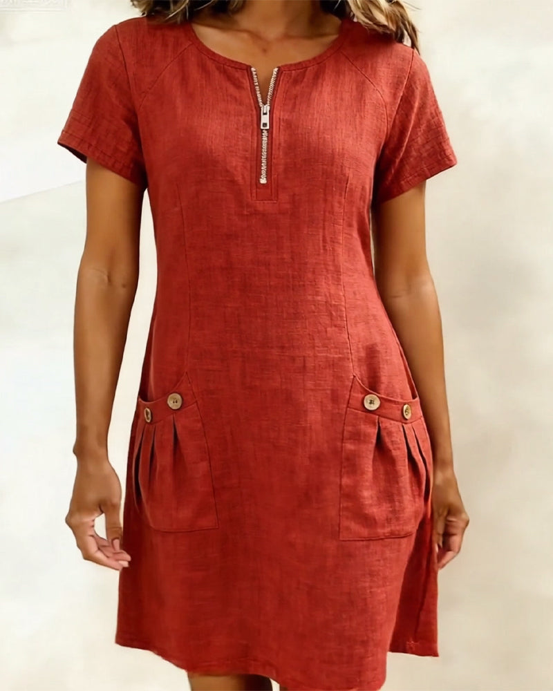 Mabel | Cotton Ease Zip Dress