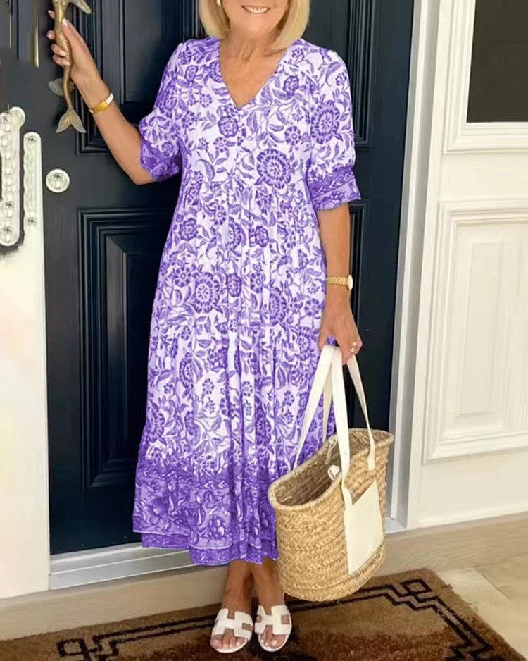 Amelia | Graceful Floral Midi Dress