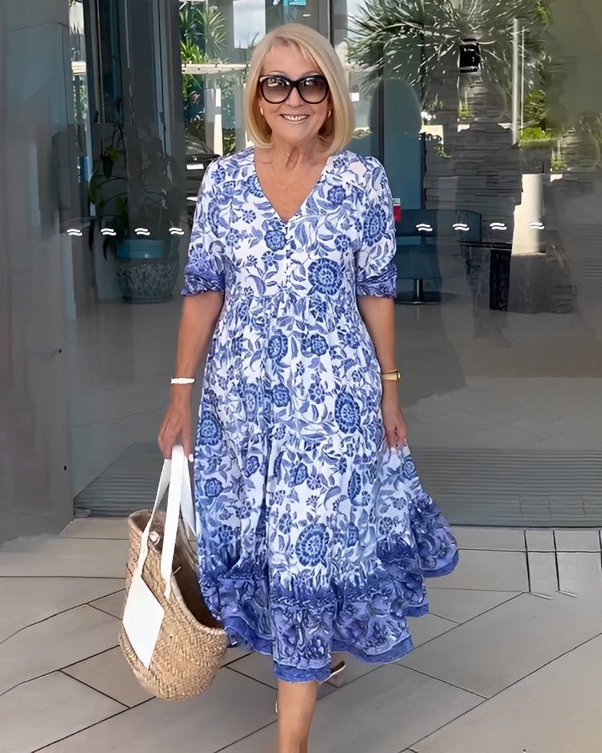 Amelia | Graceful Floral Midi Dress