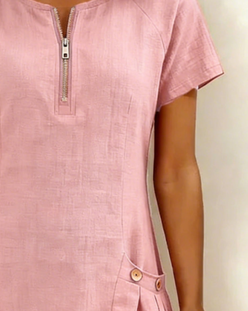 Mabel | Cotton Ease Zip Dress