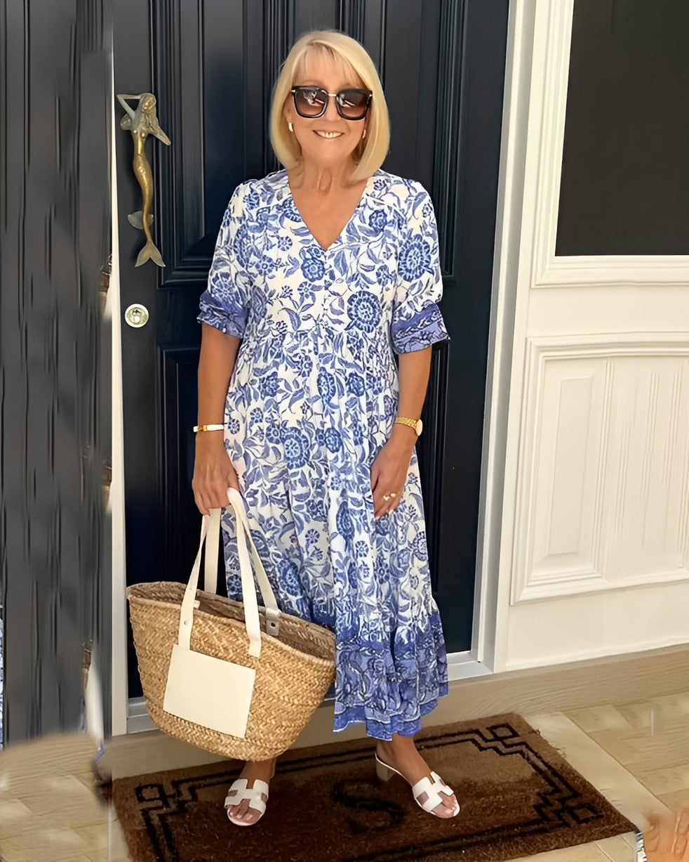 Amelia | Graceful Floral Midi Dress