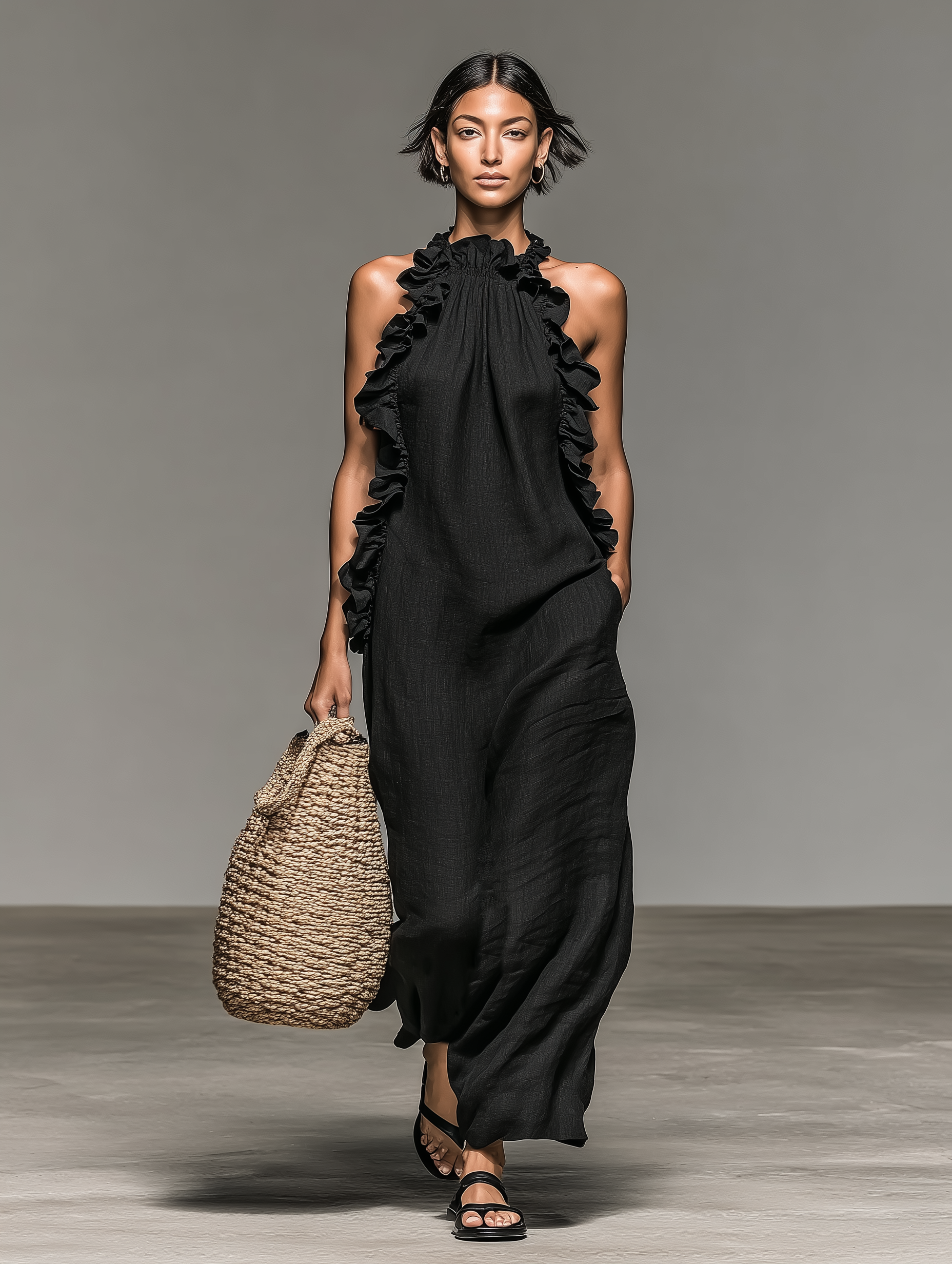 Luna | Flowing Ruffle Maxi Dress