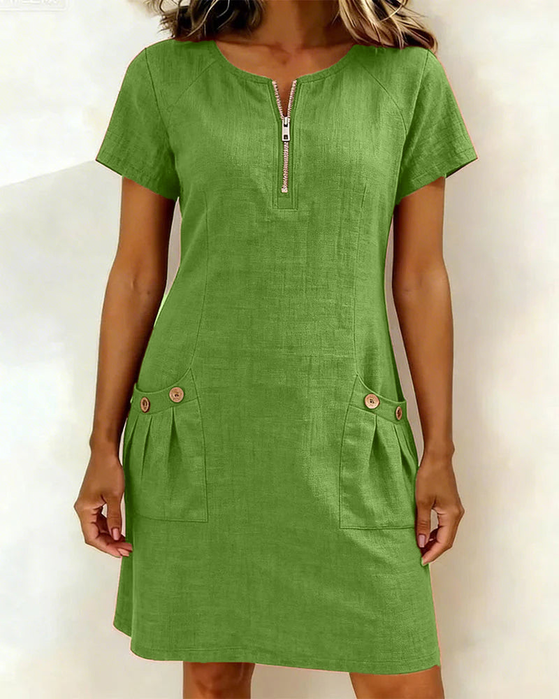 Mabel | Cotton Ease Zip Dress