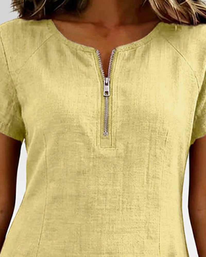 Mabel | Cotton Ease Zip Dress