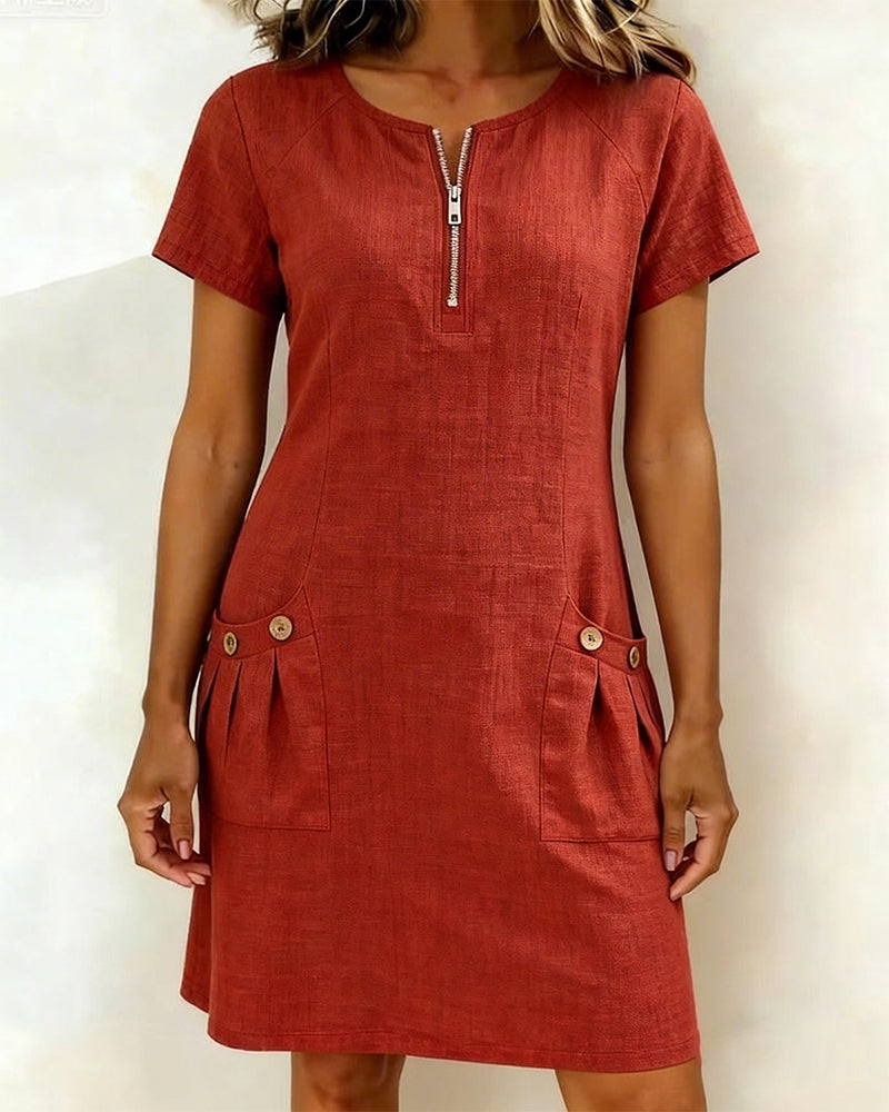 Mabel | Cotton Ease Zip Dress