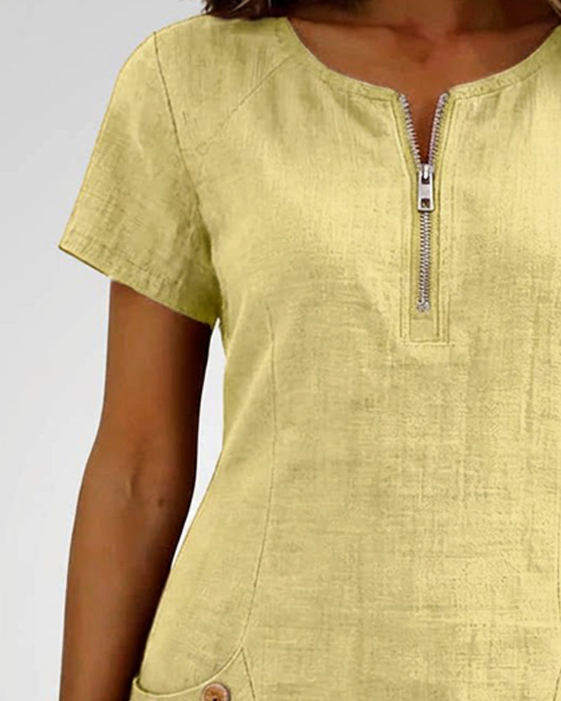 Mabel | Cotton Ease Zip Dress