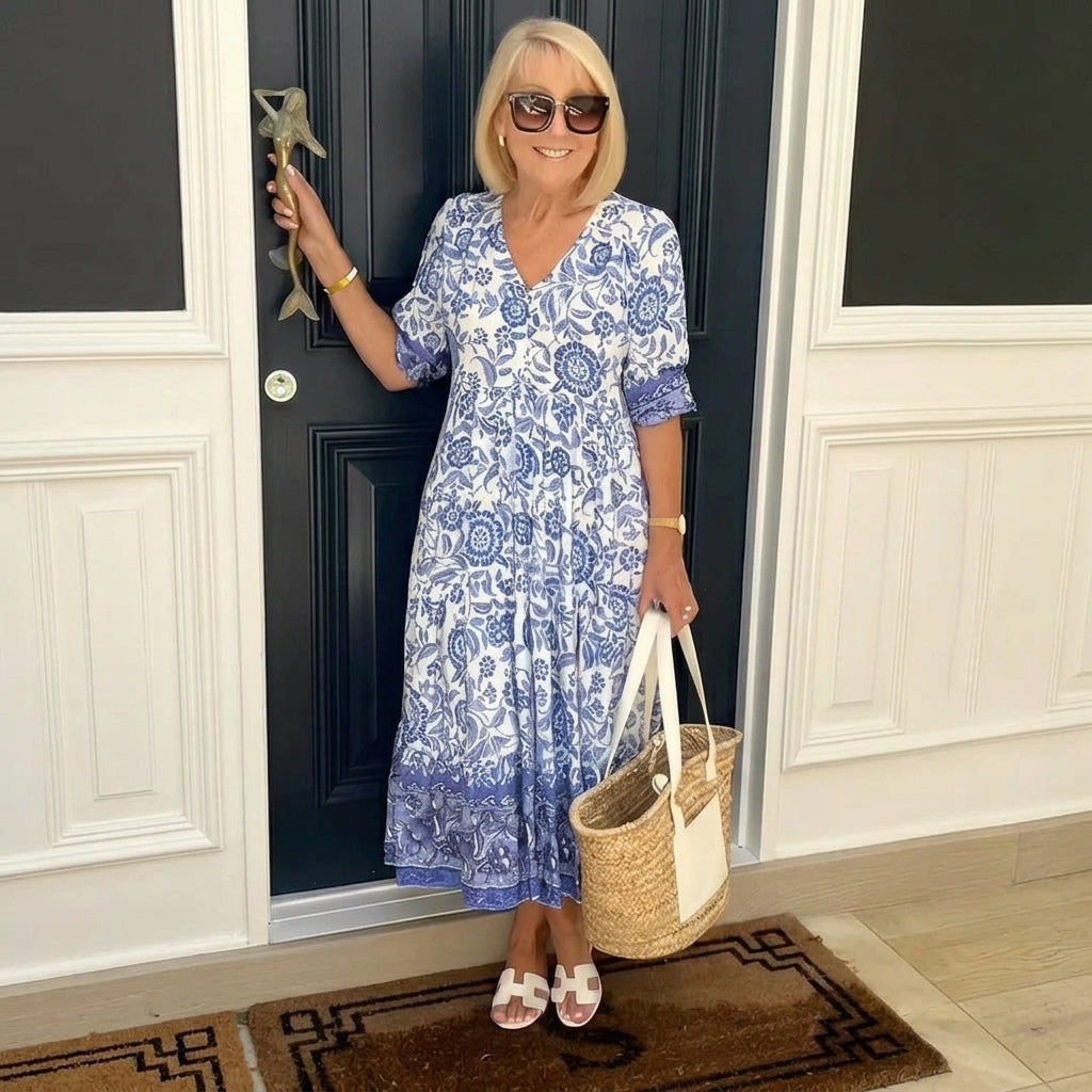 Amelia | Graceful Floral Midi Dress