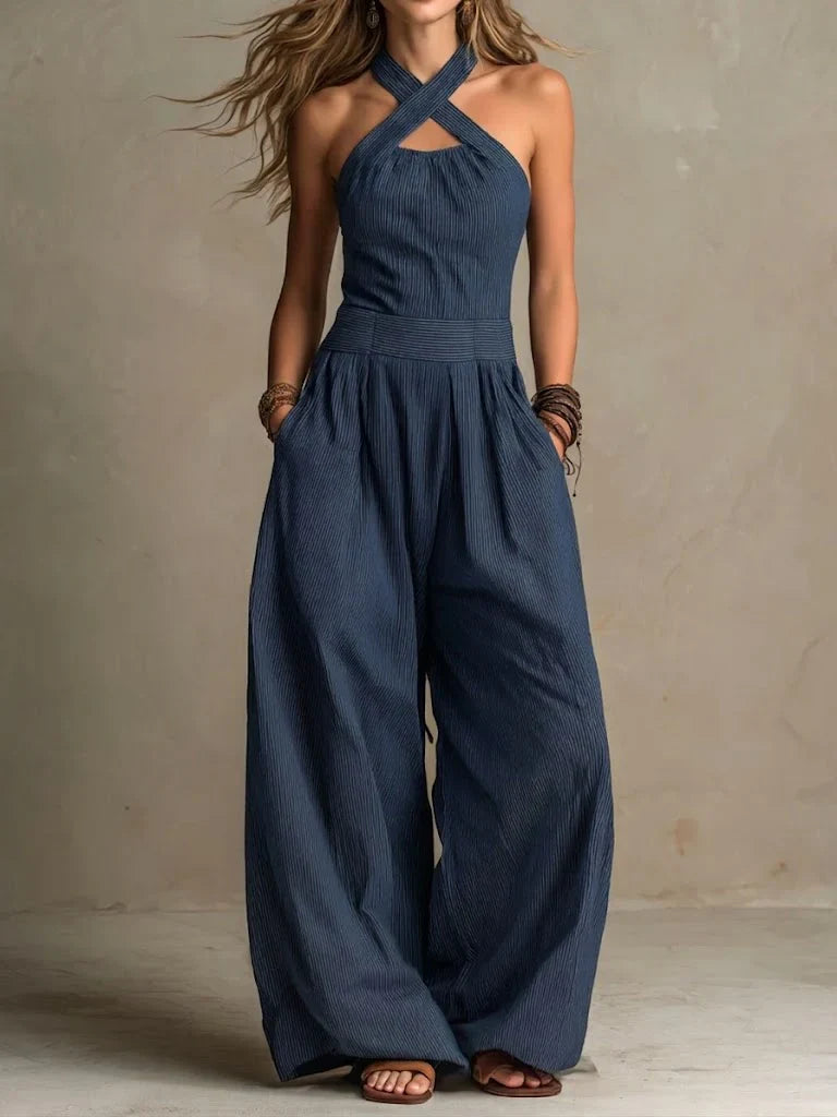 Serena | Cross-Neck Elegance Jumpsuit